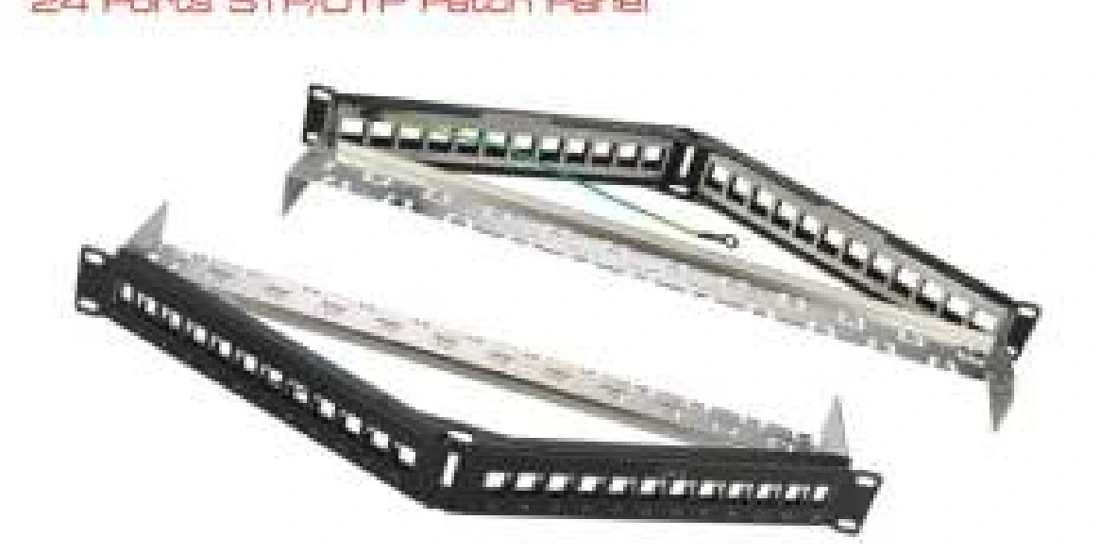 24 Port Angled Blank Patch Panel