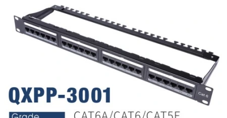 19 inch 1U modular 24 port copper patch panel